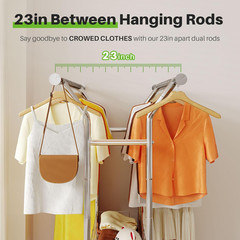 HOKEEPER Heavy Duty Clothes Rack Load 625 LBS, Clothing Rack for Hanging Clothes