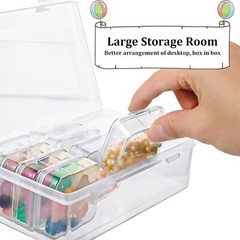 12 Pieces Small Clear Plastic Beads Storage 2.12 x x 0.79 Inch,