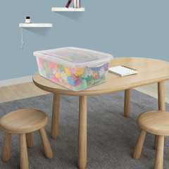 4-Pack Clear Latching Storage Bins with Lids – 14 Quart Totes