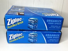 Ziplock XXL Flexible Totes 22 GAL Bags Heavy Duty 2 Boxes Stackable Discontinued