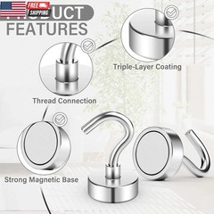 8 Pack Magnetic Hooks for Cruise Cabins 25 LB Magnets Heavy Duty Magnet Hooks fo