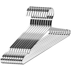 16.5 Inch 304 Stainless Steel Clothes Hangers Heavy Duty Metal 10 Pack