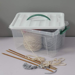 Stackable 14 Quart Clear Storage Bins with Lid & Handle – Multipurpose Container