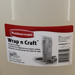 Rubbermaid Wrap N Craft Container Wrapping Paper Organizer Top Storage Clear