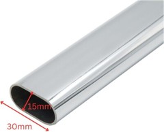4-Case Pack Premium Oval Welded Steel Wardrobe Closet Rods with End Supports