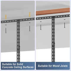 3X6FT Overhead Garage Storage Rack, 26″-40″ Height Adjustable Garage Ceiling Sto