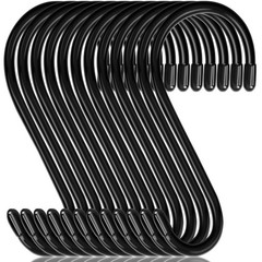 DINGEE 12 Pack 6 Inch S Hooks,Large S Hooks Vinyl Coated Heavy Duty S Hook fo…