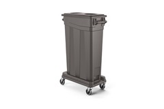 23-Gallon Narrow Trash Can with Handles – Durable Garbage Can, Gray, Made in …