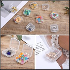 Small Plastic Ear Plug Cases, 10 Pack, Transparent Hinged Storage Box