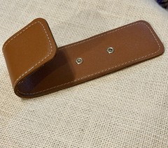 Brown Faux Leather Wall Hook Modern Matte Finish Wall Mounted Traditional Style