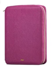Elevation by Tina Wells Vegan Saffiano Leather Portfolio with Zipper Closure New