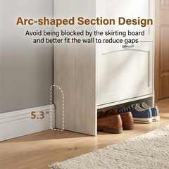 1/2PCS Shoe Cabinet Organizer 2Flip Drawers,Narrow Shoe Rack,for Entryway Closet