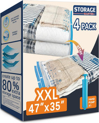 XXL Jumbo Vacuum Storage Bags, 47”X35” Extra Large Space Bags for Blanket, Bed