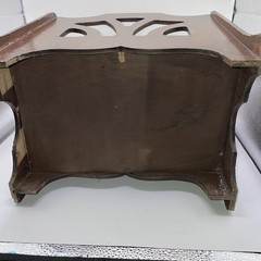 Vintage Dark Walnut Magazine Rack 12”x16”x10”