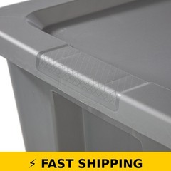 Sterilite 30 Gallon Storage Bin with Snap-On Lid – Gray