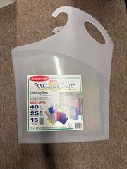 2 Rubbermaid Wrap N Craft Gift Bag Tote Organizer Holder 40 Gift Bags USA Made