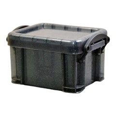 Mini Clear Plastic Storage Box with Locking Lid Portable Jewelry Container Case