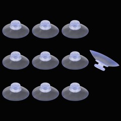 10 Pack 20mm Suction Cups for Glass Table Tops, Rubber Transparent Sucker Pads..