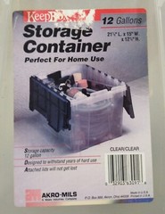 AKRO-MILS Keep Box Container With Lid 12 Gal CLEAR/CLEAR