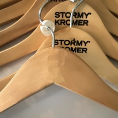 Stormy Kromer Wood Traditional Hangers Metal Hooks Natural Set of 12