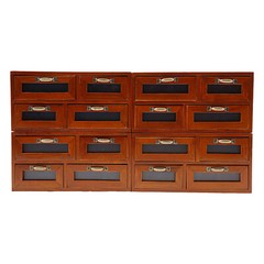 Vintage Small Wooden Desktop Storage Box Drawer Display Shelf Organizer Craft US