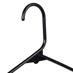 Standard Black Plastic Hangers 100 Pack w/ 2 Hooks Space Saving for Coats Skirts