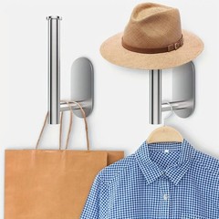 Stainless Steel Baseball Cap Hanger Wall Mounted Hat Rack Punch-Free Hook USA