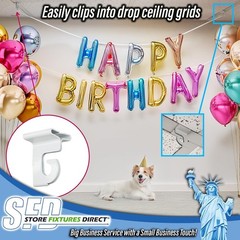 Extra Heavy Duty White Aluminum Drop Ceiling Hooks, One Piece Ceiling Grid Cl…