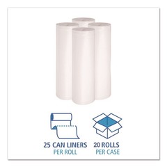 Boardwalk 303610 30 gal 30 x 36 High Density Can Liners (25 BG/RL, 20 RL/CT) New