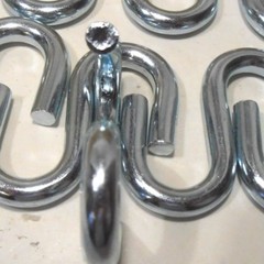 S HOOKS LOT OF 10 PC. HEAVY DUTY 2″ INCH x 6mm dia. S HOOK STEEL S-HOOKS