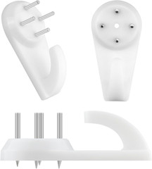 60pcs Concrete Wall Hooks, Non-Trace Picture Hanger, Invisible Nail Hangers 2…