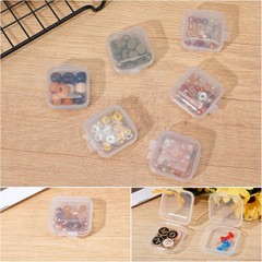 6 PCS Mini Clear Plastic Box, Earplug Case Organizer, Transparent Storage