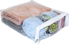 10 Pack ❤️ Clear Vinyl Zippered Storage Bags 9 1/2 x 11 1/2 x 3” Display Pocket