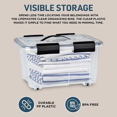 Stackable Storage Box Set – 6 Pieces 19 Quarts Multi-purpose,