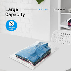 Large Storage Bags with Zipper Top – 3 Gallon Size, 16″ X 18″, Extra Large Plast
