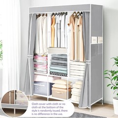 65in Portable Closet Wardrobe Clothes Rack Storage Organizer w/ Shelf Non-Woven