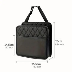PU Leather Car Seat Organizer Storage Bag Universal Auto Backseat Pocket