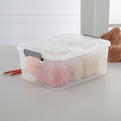 (3 pack) Sterilite 12.7 Qt. Clear Modular ID Latch Box, Gray Latches