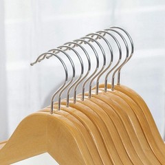5Pcs/ 10PCS Pack Solid Wood Cloth Hangers Natural Wooden Coat Suit Hangers