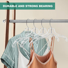Quality Clear Hangers 12 Pack – Crystal Hangers for Clothes – Durable Plastic Ha