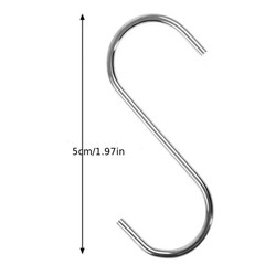 10pcs Stainless Steel S Hooks Multi-Purpose Hanging Storage Hooks – NEW