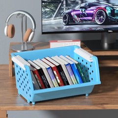 4-Pack Colored Stackable Storage Bins for Pantry Organizer Large Plastic Baskets