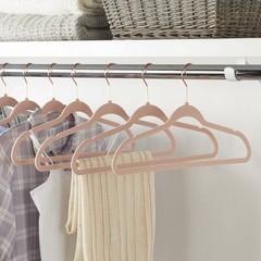 Velvet Adult Clothing Hangers, Pink, Non-Slip, Space Saving 30 Count