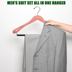 5 Pack Cedar Suit Hangers Wide Shoulder Wooden Clothes Coat Jacket NonSlip Bar