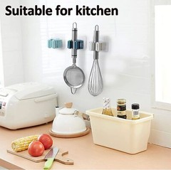 8Pack Mop Broom Holders Wall Mount Broom Gripper Hanger For Home Garage Storage