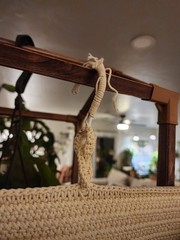 IKEA LIDAN Ivory Crochet 9 Pocket Hanging Storage Organizer 12 1/2 x 42 1/2″