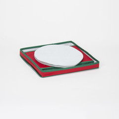 536RED Holiday China Storage Chest with Lid and Handles | Dinner Plate | Red Can