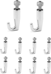 Art Gallery Display Wire Rope Hanger Hooks, 10 Pack Adjustable Metal Hooks Fit 2