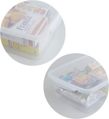 Set of 4 Clear 14 Quart Latching Storage Bins with Lids for Shoes & More