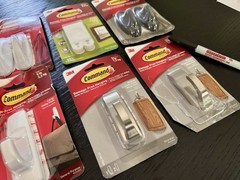 3M Command Damage Free Wall Hooks Mounting Hanging Adhesive Strips Variety Lot